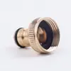 Conector de Tubería de Agua de Cobre Rosca de 6 Puntas 3/4 Rosca Interna Mameluco Impermeable Conexión Rápida Accesorios para Grifo y Pistola de Agua para Lavado de Autos Estándar Americano