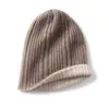 Novo chapéu de tricô de cashmere para outono e inverno, unissex, quente, protege as orelhas, cobre a cabeça, padrão torcido, estilo coreano