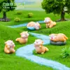 Miniatura de Paisaje Linda Figura de Nutria Botella Ecológica Mengli Accesorios de Decoración DIY Adorno Pequeño de Escritorio para Paisaje en Miniatura