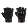 Luvas Táticas de Meio Dedo para Esportes ao Ar Livre, Treinamento de Fitness Protetor Masculino, Antiderrapantes, Resistentes ao Desgaste, Luvas para Montanhismo, Ciclismo e Equitação