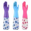 Nuevos Guantes de Terciopelo Gruesos de Manga Larga Invierno Impermeables y Cálidos para Lavar Platos, Lavar Ropa, Limpieza de Cocina, Tareas Domésticas, Guantes en Stock