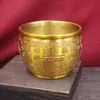 Latão Fubao Pote de Arroz Tigela Tesouro Pote Ornamento Pote de Arroz de Cobre Decoração de Casa Ornamento de Escritório Artesanato