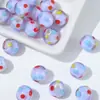Cuentas Lindas de Lunares Pintadas a Mano, Cuentas de Vidrio de Estrella, Cuentas Sueltas con Agujero Pasante, Pulsera Hecha a Mano para DIY, Collar, Accesorios y Materiales para Ensartar