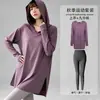 Top de yoga, conjunto deportivo holgado y cómodo, pantalones cortos ajustados que levantan los glúteos, top con capucha de talla grande para correr y fitness