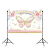 Nuevo Color Temática de Mariposas Decoración para Fiesta de Cumpleaños Suministros para Arreglo Banderín Mantel Vajilla Vaso de Papel Plato de Papel Set