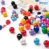 Pintura acrílica de 8 mm cuentas de 4 vías perforadas de cuatro vías cuentas sueltas cadena para teléfono móvil con cuentas pulsera accesorios de joyería diy
