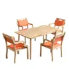 Mesa para Ancianos de Madera Maciza, Adecuada para Combinación de Mesa y Silla de Comedor para Envejecimiento, Muebles para Apartamento de Residencia de Ancianos, Residencia de Ancianos, Mesa de Ocio para Institución de Atención Médica