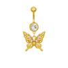 Gaibei Europeo y Americano Transfronterizo Mariposa de Diamantes Completa Piercing Anillo para el Ombligo Uña para el Ombligo Anillo para el Ombligo Adornos para el Ombligo Europeos y Americanos Lujo Accesible Joyería para Piercing