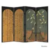 Biombo Plegable Neoclásico de Estética Oriental para Sala de Estar, Entrada, Sala de Té, Dormitorio, Mesita de Noche, Biombo de Grulla con Micro-Paisaje de la Dinastía Song