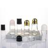 Botella grande de vidrio transparente con rodillo de 50 ml para esencias, analgésicos, aceites esenciales para masajes, subbotellas cosméticas.
