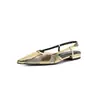 Sandalias de Tira al Tobillo con Tacón Bajo, Punta Fina, Diseño Rayado, Espalda Abierta, Estilo Francés, Moda Verano 2026, Zapatos para Mujer, Adelgazantes, Fáciles de Usar