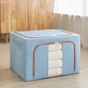 Caja de Almacenamiento con Estructura de Acero Tela Oxford Grande Caja de Almacenamiento Fácil para Ropa Caja de Almacenamiento Multifuncional Plegable para Armario