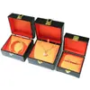 Caja de Joyería Dorada Antigua con Acabado de Laca, Caja Metálica Oculta para Anillos, Set de Cajas para Empacar Collares y Pulseras