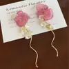 Aretes de Borla con Cuentas Florales con un Toque Lujoso y de Alta Gama, Perfectos para Vacaciones de Verano en la Playa, Accesorios para Orejas Súper de Hada
