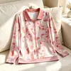 Suéter de punto otoñal de la abuela con cuello camisero, top elegante de manga larga, camiseta básica para mujeres de mediana edad y mayores, top camiseta para mamá