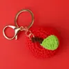 Llavero de Lana Tejido a Mano Fruta Uva Caqui Aguacate Colgante de Bolso Joyería Regalo