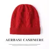 Gorro de cachemira para otoño e invierno, gorro de punto de cachemira trenzado grueso, gorro tipo turbante, gorro holgado, gorro con protección para los oídos, gorro para clima frío posparto