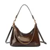 Bolso de Mujer Gran Capacidad Simple Moda Cadena Hombro Axila Bolso 2025 Nuevo Retro Versátil Cruzado Bolso para el Trabajo