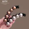 Nuevo Exquisito Pinza de Plátano de Perla Pinza de Cola de Caballo de Alta Calidad Pinza para el Cabello para Mujeres Temperamento Elegante Pinza Vertical Antideslizante Accesorios para el Cabello Tocado