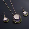 Joyas de Explosiones Transfronterizas Colgante Vintage Pendientes Joyería de Nicho Pendientes para Mujer Collar Apilado Traje de Joyería de Alta Gama