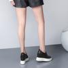 Sapatos Femininos Simples e Fashionáveis Estilo Coreano com Decote Profundo, Novo Modelo Primavera 2026, Bico Redondo, Salto Grosso, Aumento de Altura Oculto, Slip-On