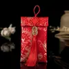 [Fábrica] Tela de Bordado de Brocado colección de sobres rojos moneda bolsa de sobre rojo cambio regalo de boda sobre rojo de boda