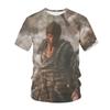 Camiseta de Manga Curta 2024 Hot Black Myth Goku Jogo Envolvente 2024 Verão Nova Solta Americana Masculina 3D