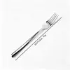 Juego de cubiertos de acero inoxidable, cuchillo de steak francés 'luz de luna', cucharilla de postre y té para hotel, cuchara sopera estilo coreano