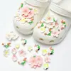 Buraco sapatos acessórios de alta qualidade ervilhas sapatos sapatos flor decorativo fivela diy acessórios jóias chinelos fivela removível sapato fivela