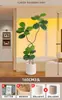2026 Planta Verde Realista Higuera de Hoja de Violín Maceta de Piso Planta de Interior Grande Planta Biónica Adorno Decoración de Sala de Estar Flor Árbol Falso