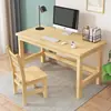 Mesa de computadora de madera de pino para dormitorio, hogar, apartamento pequeño, mesa simple para niños, escritorio de escritura rectangular grueso y duradero