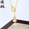 Colar com Pingente de Unicórnio Dupla Abóbora Cravejado com Zircônia para Mulheres, Luxo Leve, Corrente de Clavícula de Alta Qualidade, Acessório de Pescoço da Moda, Requintado, Versátil