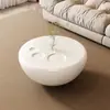 Mesa de Centro para Sala de Estar Color Crema para Apartamentos Pequeños, Mesa de Centro Modelo Nuevo Minimalista Moderno de Lujo Ligero con Alto Sentido Artístico