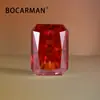 Piedra Suelta Rectangular Corte Flor de Hielo con Bordes Biselados, Corte Radiante Diamante de Alto Carbono 8A, Opciones Blancas y de Color Disponibles, Venta al por Mayor de Fábrica en Stock