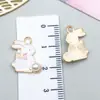 Pendente de Coelho Branco Pingando Óleo Branco Cenoura Pingente de Liga Chaveiro DIY Pulseira Colar Acessórios de Joias