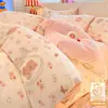 Funda de edredón de forro polar de coral de leche engrosada para invierno, pieza única 150x200x230cm, funda de edredón de franela de doble cara para una persona 4