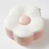 Espejo de Maquillaje de Plástico con Forma de Flor y Almacenamiento, Espejo Portátil para Dormitorio de Estudiantes, Espejo de Tocador de Escritorio de Gran Capacidad para Mujeres