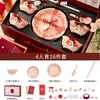 Conjunto de louça retro estilo francês com underglaze, apresentando belos desenhos, perfeito para uso doméstico, como presente, ou para casamentos e chás de casa nova.