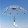 Guarda-chuva Transparente de Cabo Longo para Estudantes, Crianças e Adultos, Haste Reta, Guarda-chuva de 8 Varetas com Estampa de Logo, à Prova de Chuva, Transparente, Estilo Fresco
