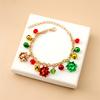 Traje de pulseras creativas transfronterizas para las fiestas navideñas Pulsera con colgante de árbol de Navidad, campana, alce, muñeco de nieve, borla