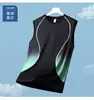 Camiseta Chaleco Camuflaje Degradado de Seda de Hielo para Hombres y Mujeres, Nuevo Estilo de Verano, Para Hombre al Aire Libre, Parejas, Deportes, Casual, Fitness, Running