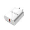 Carregador de celular 1USB de alto brilho 5V2A adaptador de energia QC3.0 cabeça de carregamento rápido de parede regulamentações europeias e americanas