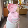 Taza aislada de acero inoxidable 316, taza linda de doble propósito, boquilla de silicona, botella de agua moderna para niños, vaso con popote para estudiantes