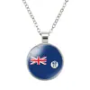 Collar con Colgante Redondo con Patrón de Bandera de País Sudamericano Entrega Directa de Fábrica de Pequeños Productos Transfronterizos