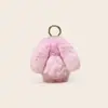 Lujo Ligero Piel de Conejo Rex Lindo Colgante de Conejito Floral Peluche Encanto para Bolso de Moda Femenina Llavero Juguete de Piel Venta al por Mayor