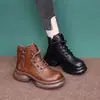 Botas Martin Retro Plus de Terciopelo Cálido Estilo Británico que Aumentan la Altura para Mujer 2026 Nuevo Estilo Otoño/Invierno Botines Cortos Versátiles y Elegantes