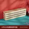 Soporte de Exhibición de Sushi para Buffet Rectangular Cocina Japonesa Plato de Cerámica Plato de Postre Estante de Tres Niveles Mesa de Madera Maciza Comercial