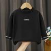 Camiseta básica de manga larga para niños, otoño e invierno, de terciopelo elástico, con cuello medio alto, para niños y niñas