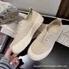 Tênis de Lona com Solado Grosso da Moda para Mulheres 2026 Verão Novo Slip-On Sapatos Preguiçosos Retro Finos Versáteis Tênis Casuais