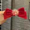 Promoção Quente de Ano Novo Grampos de Cabelo para Meninas Acessórios de Cabeça Vermelhos de Ano Novo Infantis Laços de Desenho Animado Acessórios de Cabelo Festivos para Feriados Venda por Atacado